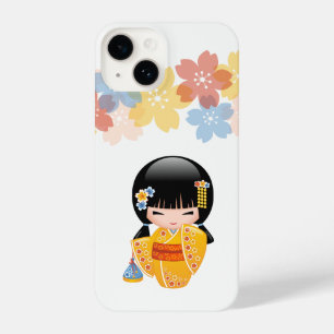 Funda Para iPhone 14 Muñeca kokeshi de verano - Chica Geisha de Kimono