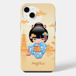Funda Para iPhone 14 Plus Muñeca Maiko Kokeshi - Lindo niña Geisha Japonesa