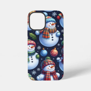 Funda Para iPhone 12 Mini Muñeco de Nieve Festivo Acogedor