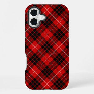 Funda Para iPhone 16 Plus Munro cuadros rojos y negros de tartán