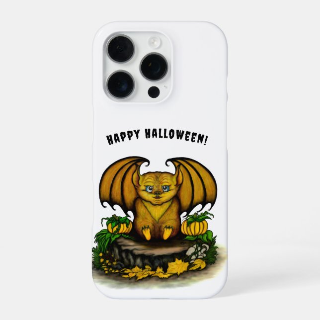 Funda Para iPhone Murciélago de Halloween Lindo (Reverso)