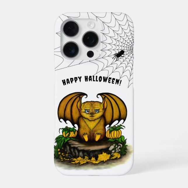Funda Para iPhone Murciélago de Halloween Lindo (Reverso)