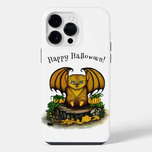 Funda Para iPhone Murciélago lindo de Halloween (Reverso )