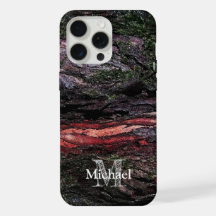Musgo de árbol rojo negro corteza de madera Monogr