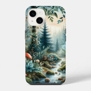 Funda Para iPhone 14 Mushroom Hollow Nature Forest Creek