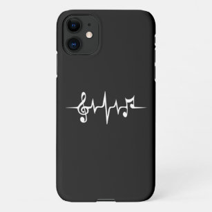 Funda Para iPhone 11 Music Pulse Notes Clef Frecuence Wave Sound
