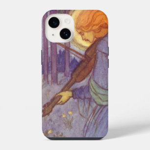 Funda Para iPhone 14 Música de ángel tocando un violín, música vintage