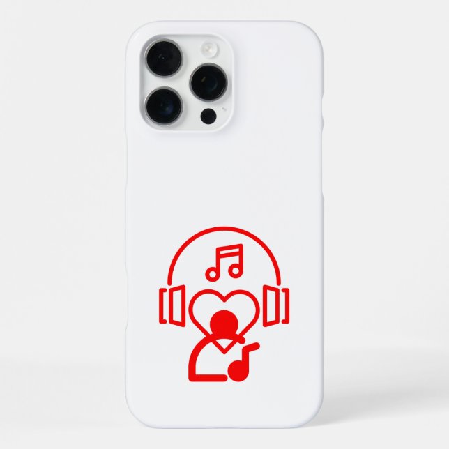 Funda Para iPhone Música de corazón (Reverso )