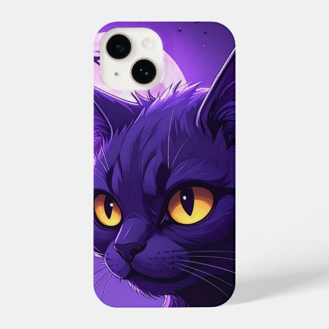 Funda Para iPhone Mystic Midnight Cat iPhone Case (Reverso )