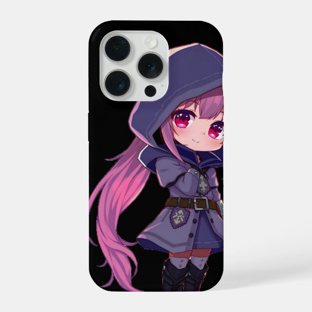 Funda Para iPhone Mystical Anime Phone Case – Pink-Haired Chibi in H (Reverso )