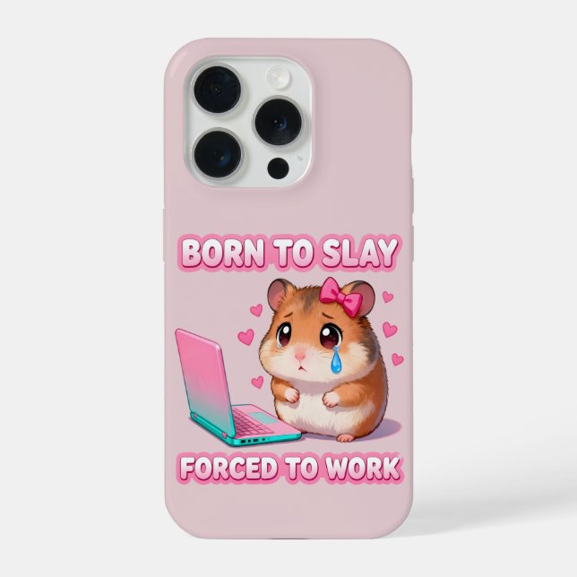 Funda Para iPhone Nacida Para Matar, Obligada a Trabajar Meme Divert (Reverso )