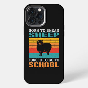 Funda Para iPhone 13 Pro Max Nacido Para Oír Oveja Forzada A Ir A Regalo Escola