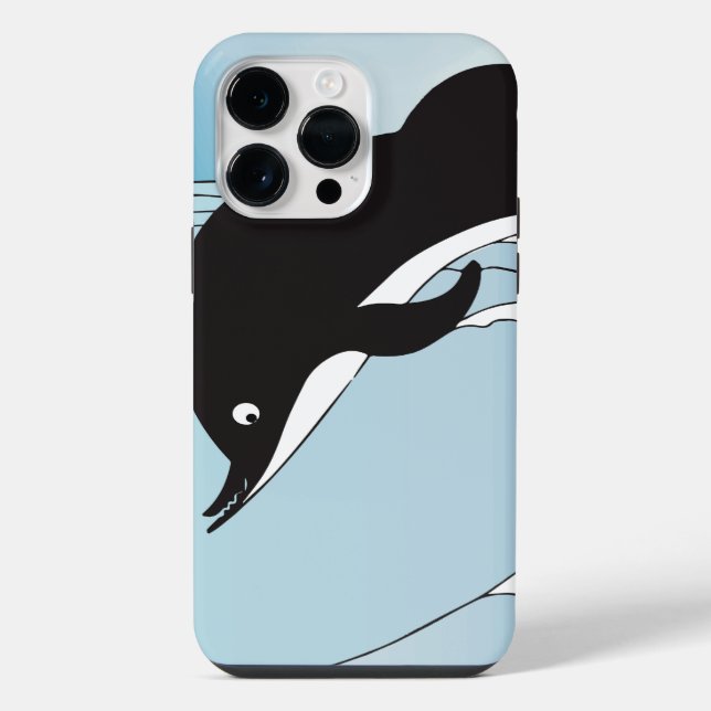 Funda Para iPhone Nadar Con Delfines (Reverso )