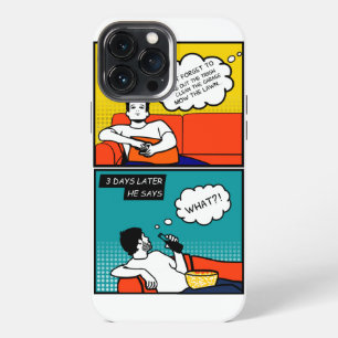 Funda Para iPhone 13 Pro Max naranja amarillo azul Tareas Para Casa Rudo Friki 