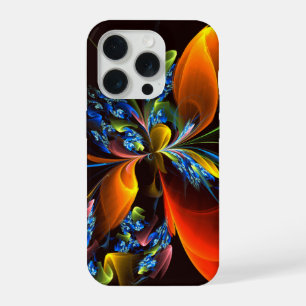 Naranja azul Floral Moderno Resumen Patrón de arte