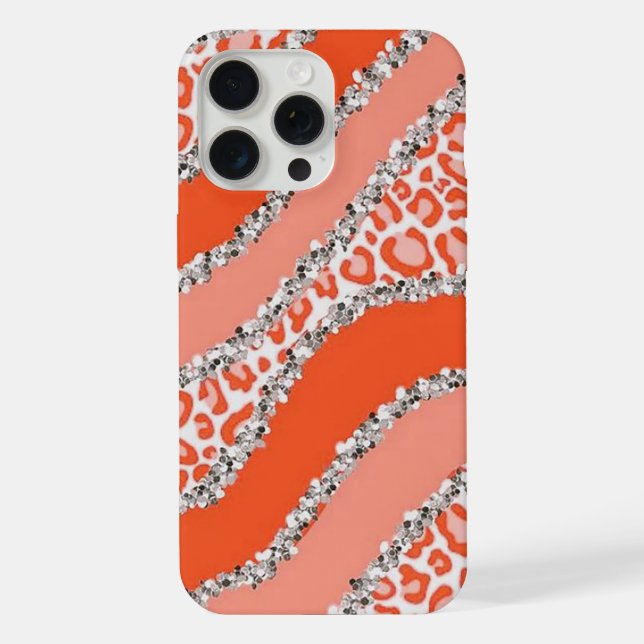 Funda Para iPhone Naranja Cheetah Print (Reverso )