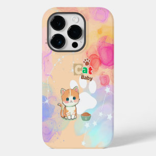 Funda Para iPhone 14 Pro Naranja claro anime