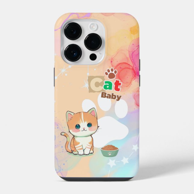 Funda Para iPhone Naranja claro anime  (Reverso )