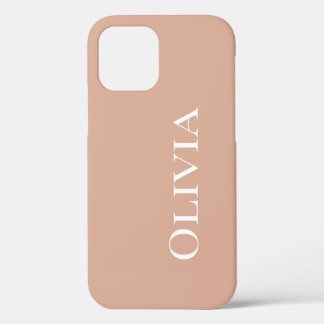 Funda Para iPhone 12 Pro Naranja de tipografía moderna de desierto ligero p