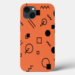 Naranja, divertido, moderno, gráfico geométrico de