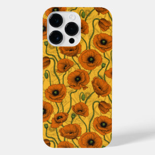 Funda Para iPhone 14 Pro Max Naranja Poppies