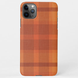 Funda Para iPhone 11Pro Max Naranja Rústico Otoño Otoño Tartán