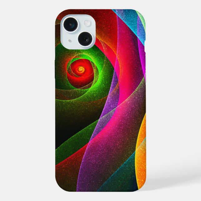 Funda Para iPhone Naranja Verde Rojo Patrón de arte abstracto modern (Reverso )