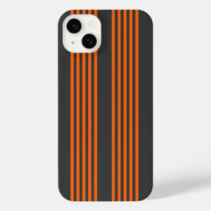 Funda Para iPhone 14 Plus Naranja y carbón vegetal cinco rayas