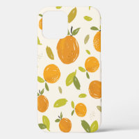 Naranjas pintados a mano fruta diseño de patrones