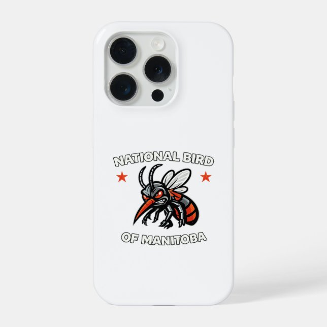 Funda Para iPhone National Bird of Manitoba Angry Mosquito Funny (Reverso )