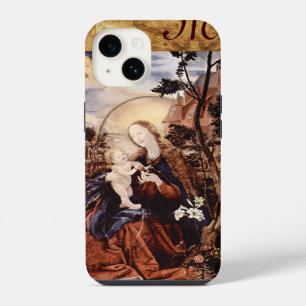 Funda Para iPhone 14 NATIVIDAD, LIRIOS BLANCOS, MAGIA DE LA NAVIDAD Mon