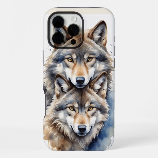 Funda Para iPhone Naturaleza animal de los lobos (Reverso )
