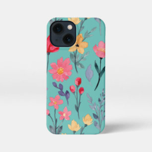 Funda Para iPhone 13 Mini Naturaleza De Patrón Floral Y Glamuroso Sin Marea