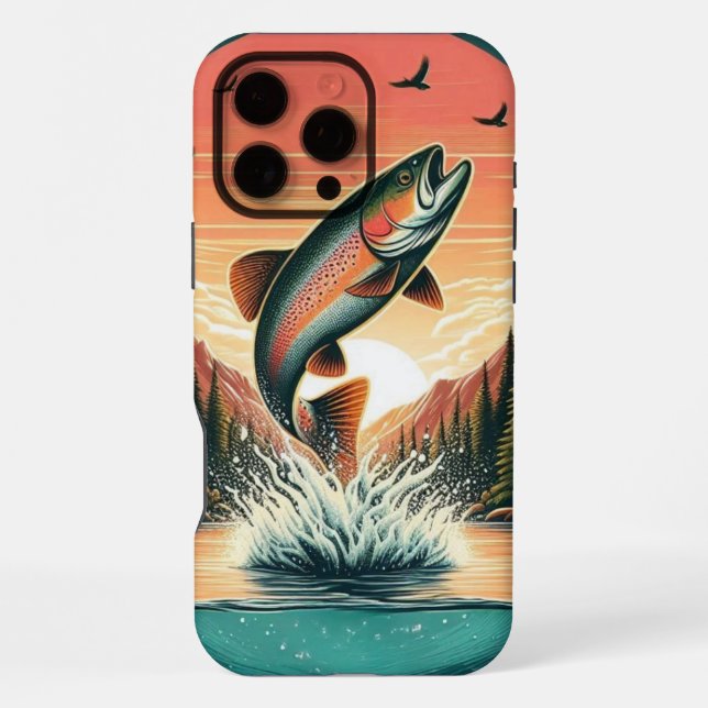 Funda Para iPhone Naturaleza de trucha del exterior (Reverso )