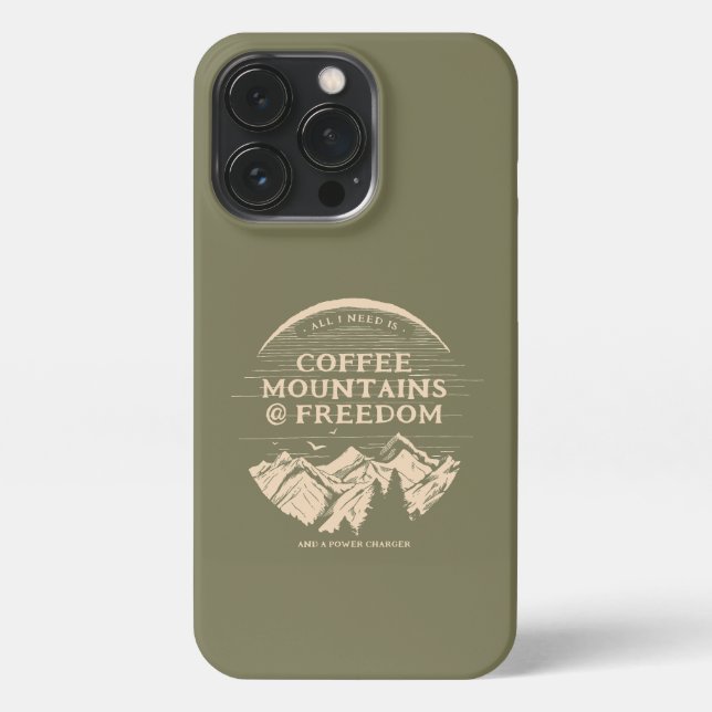 Funda Para iPhone Naturaleza del café y cargador divertida personali (Reverso)