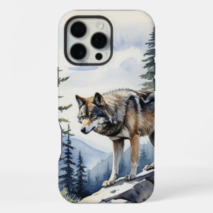 Funda Para iPhone 16 Pro Max Naturaleza Montañas Wolf Wolves