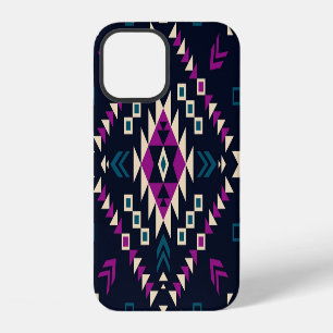 Funda Para iPhone 12 Navajo tribal oscuro, geométrico vintage.