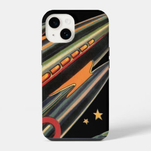 Funda Para iPhone 14 Nave espacial de ciencia ficción vintage de Space
