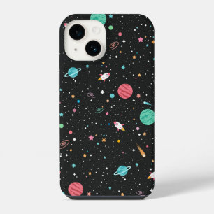 Funda Para iPhone 14 Naves espaciales de cohetes y planetas