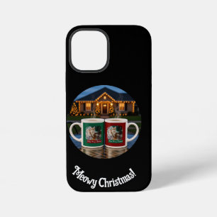 Funda Para iPhone 12 Mini Navidad, Foto de Gato, contenido generativo