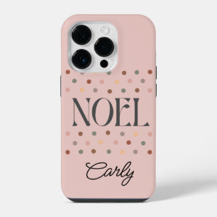 Funda Para iPhone 14 Pro Navidad NOEL Boho Rosa