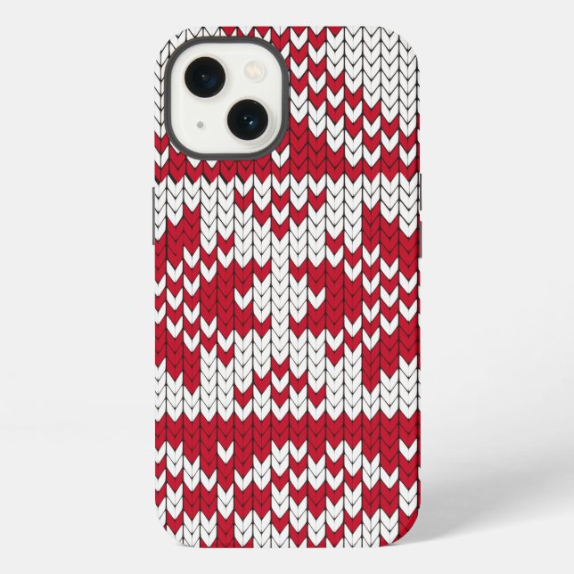 Funda Para iPhone Navidad Tejida (Reverso )