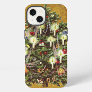 Navidad vintage, árbol victoriano decorado