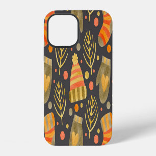 Funda Para iPhone 12 Navidades acuarelas: Patrón festivo sin foco.