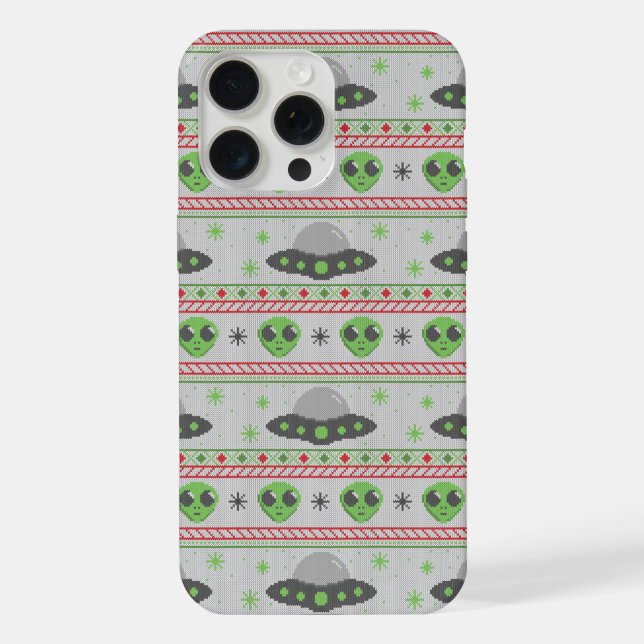 Funda Para iPhone Navidades Alien Ugly Sweater (Reverso )