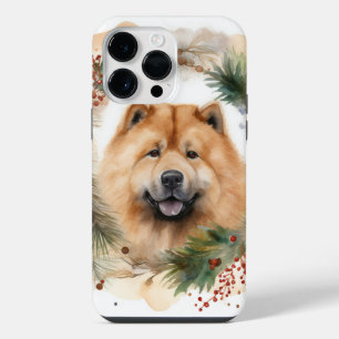 Funda Para iPhone 14 Pro Max navidades de chow Wreath Festimes Pup