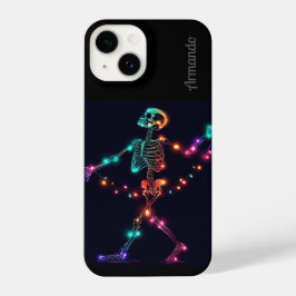 Funda Para iPhone 14 Navidades de esqueleto personalizados iluminan est