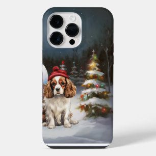 Funda Para iPhone 14 Pro Max Navidades de la Caravana Cavalier King Charles Spa