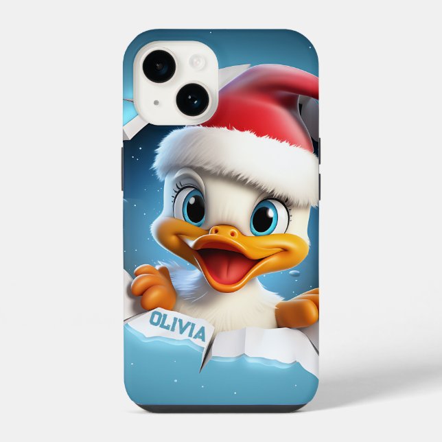 Funda Para iPhone navidades de pato 3D (Reverso )