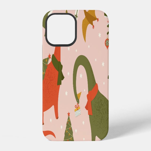 Funda Para iPhone Navidades Dino Fiesta: Tree Rex (Reverso )